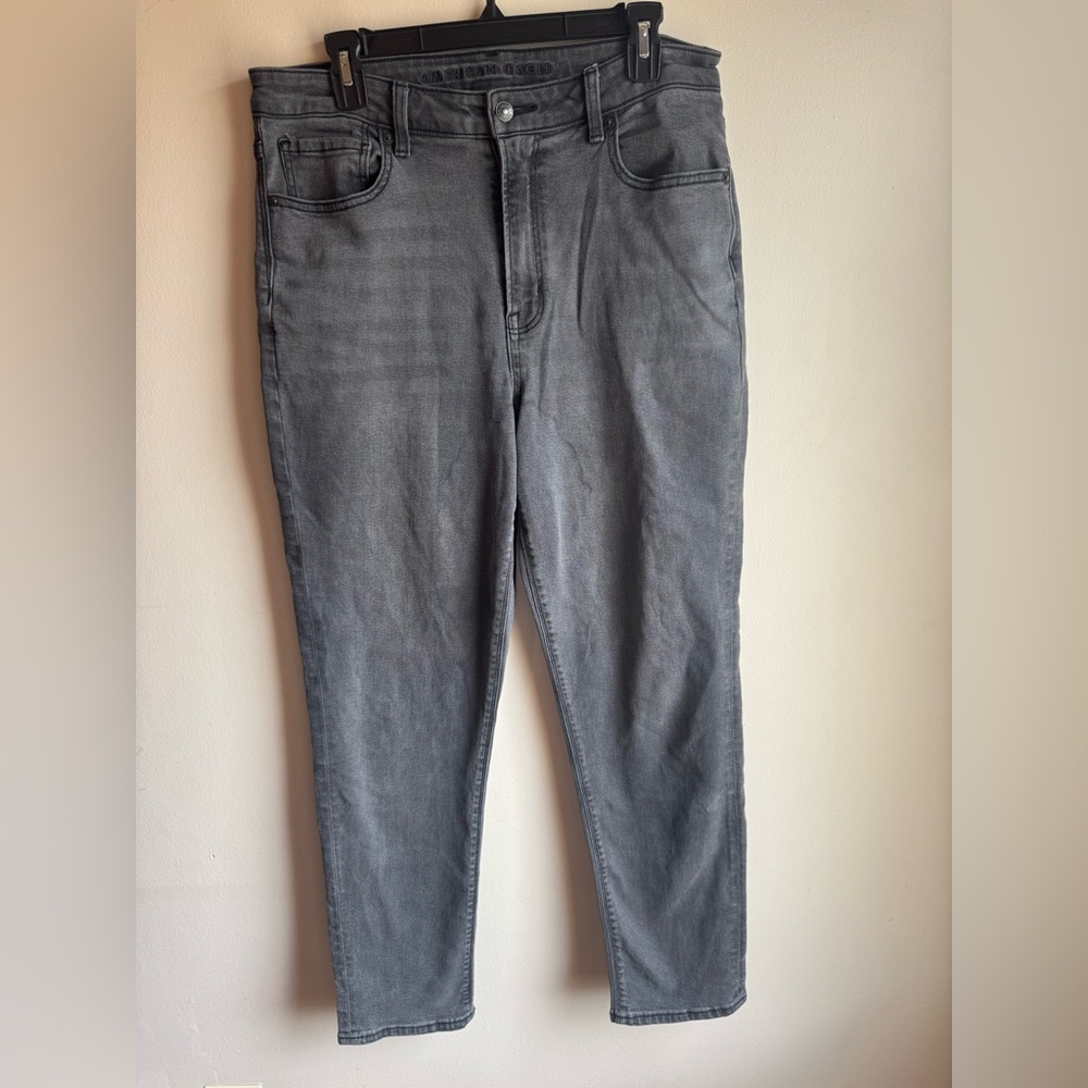American Eagle Outfitters Charcoal Mom Jeans Size 12 Long